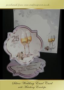 Silver Wedding Easel Card Kit