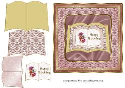 Open Book Birthday Card