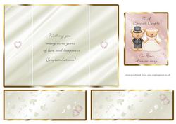 Bride & Groom Bears Anniversary Gatefold