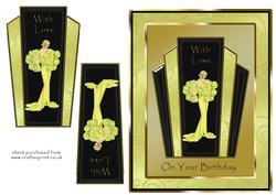 Black & Yellow Deco Lady
