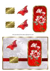 Magnolias & Butterfly Ruby Wedding