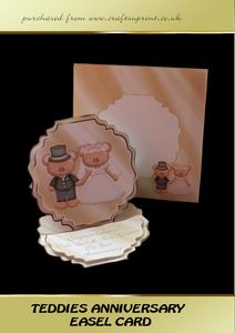Teddies Anniversary Easel Card Kit