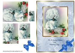 Puppy Pyramid Card - Mothers Day