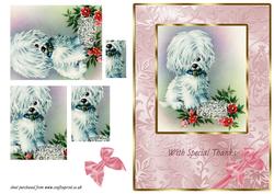 Puppy Pyramid Card - Thank You