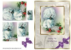 Puppy Pyramid Card - Get Well