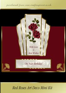 Red Roses Deco Card Mini Kit