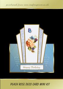 Peach Roses Deco Card Mini Kit