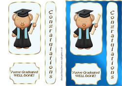 Graduation Bear - Blue