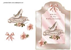 Shoe and Cushion Anniversary Card Front