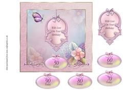 Butterfly & Tag Card Front