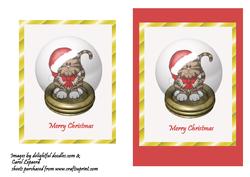Santa Kitty Snow Globe