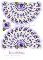 Pansy Fan Happy Birthday