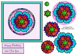 Stained Glass Mandala Card Front