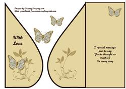 Diamond Butterfly Teardrop