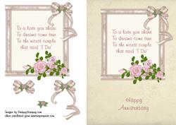 Rose & Ribbon Anniversary Card