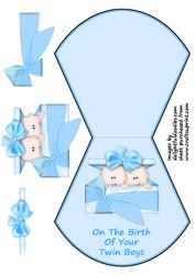 Twin Boys Wobble Card