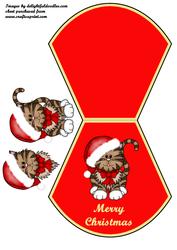 Christmas Kitty Wobble Card