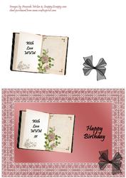 Birthday Book in Pink Lace Frame