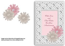 Lace & Flowers Anniversary Card