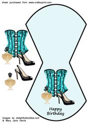 Teale Corset Wobble Card