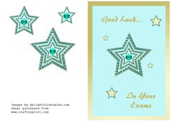 Turquoise Stars - Good Luck in Exams