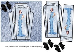 Mothers Day Deco Lady  2 Card Front