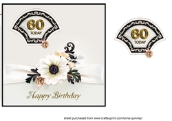 Black & White 60th Birthday Card