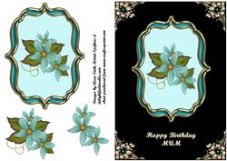 Teale Flowers in Bracket Frame - Mum