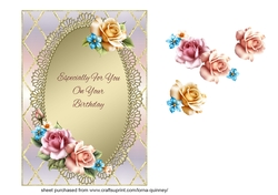 Multi & Gold Roses Card Front