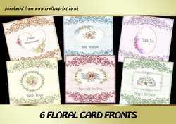 Square Floral Card Fronts Mini Kit