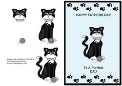 Purrfect Dad Fathers Day Card
