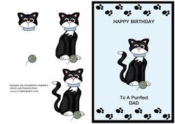 Purrfect Dad Birthday Card