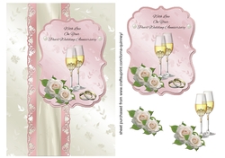 Champagne & Roses Pearl Wedding Anniversary