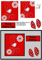 Black & White Polka Dot Pyramid Card