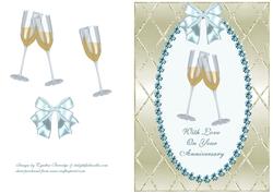 Champagne Glasses Card Front - Your Anniversary
