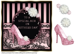 Black and Pink Lace Mothers Day