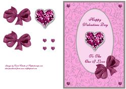 Pink Jewelled Heart - Valentines Day