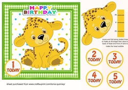 Lion Cub Wobbler Card