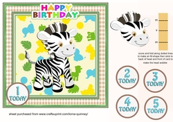 Zebra Wobbler Card