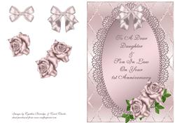 Lilac Roses !st Wedding Anniversary - Daughter & Son in Law