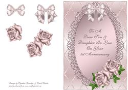 Lilac Roses 1st Wedding Anniversary - Son & Daughter in Law