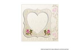 Heart & Roses 2nd Anniversary Card Insert