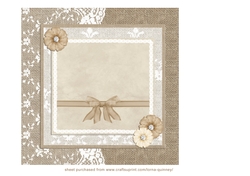 Rustic Lace Birthday Card Insert