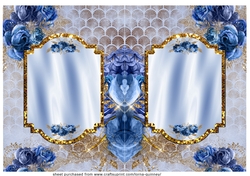 Blue Roses 80th Birthday Card