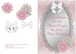 Pink & White Daisies - Silver Wedding