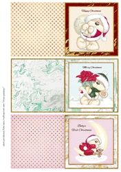 Christmas Teddies Mini Cards 4