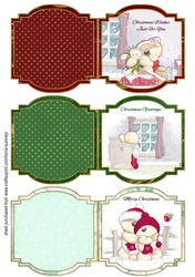 Christmas Teddies Mini Cards 5