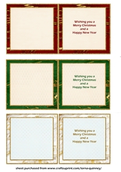 Christmas Penguins Mini Cards Inserts 1