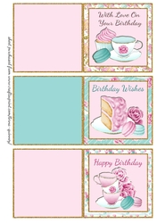 Afternoon Tea Mini Birthday Cards