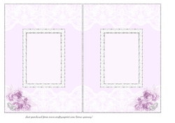 Lilac & White Lace 13th Anniversary Card Insert